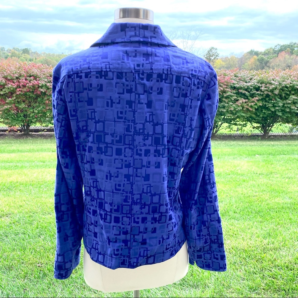 Chico’s Button Front Blue Jacket - Picture 8 of 14